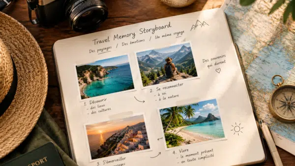 Planning an Honest Travel-Memory Storyboard from Landscape Photos